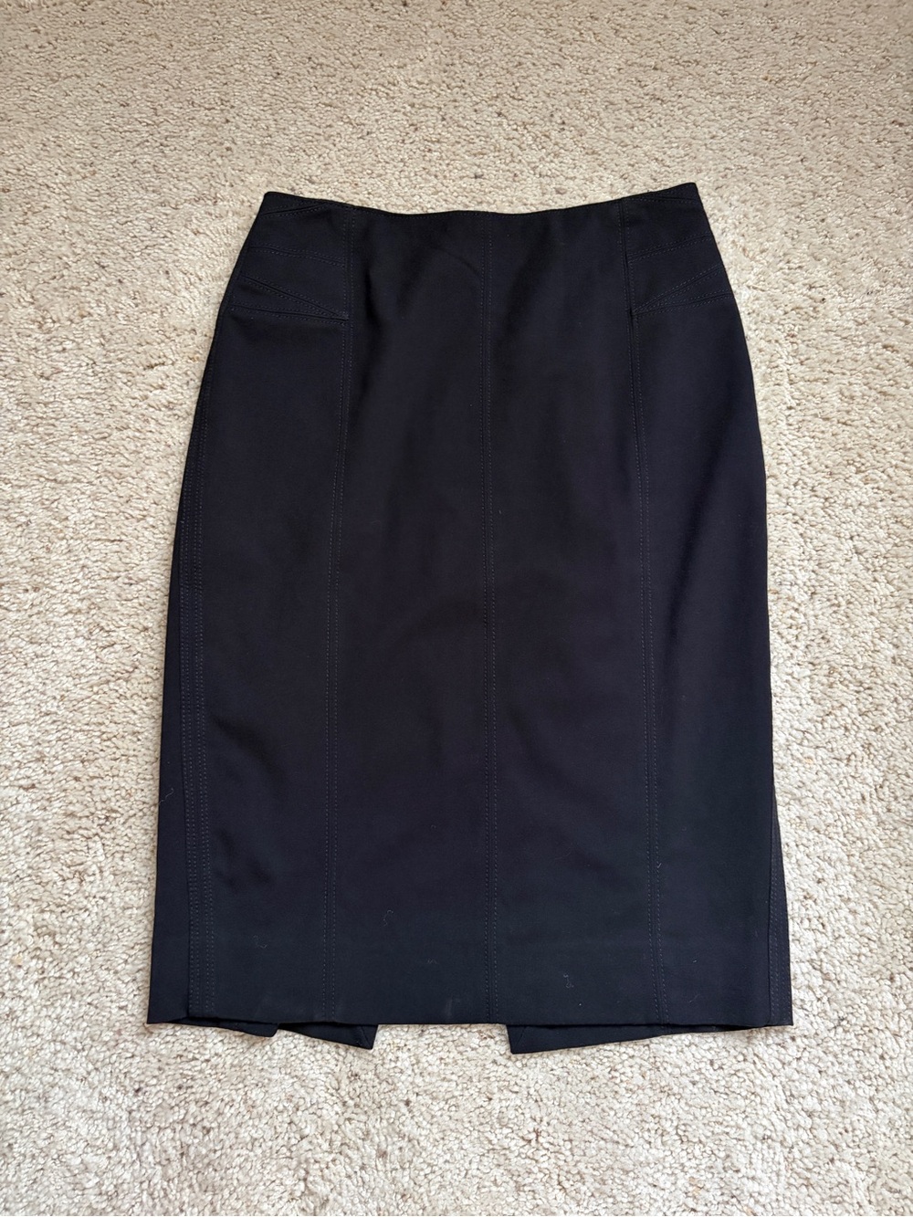 White House Black Market Black Tailored Pencil Skirt size 8 (169)